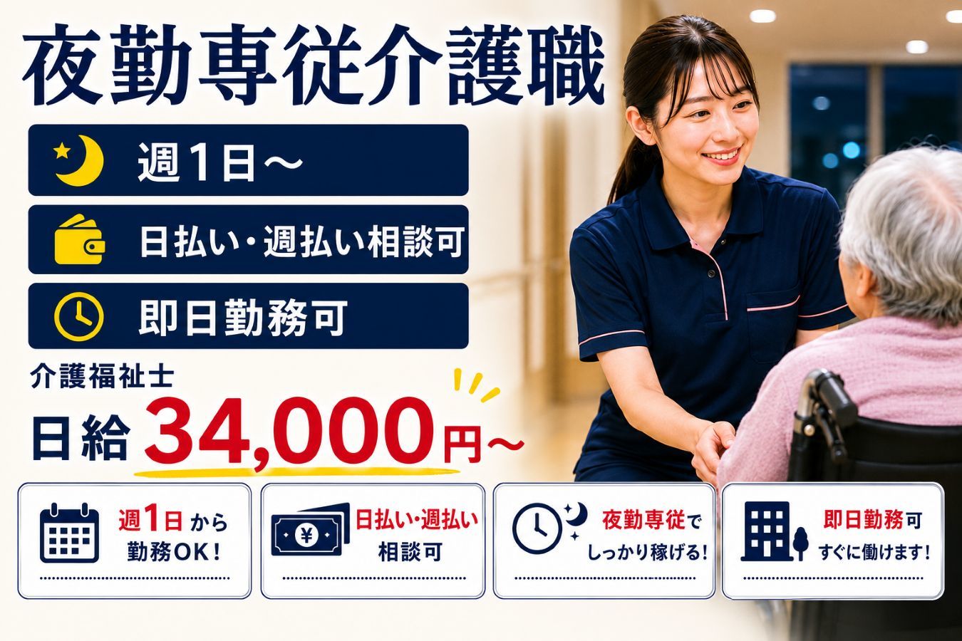  港区/品川駅/有料老人ホーム/夜勤専従/シフト相談OK/69712 の求人写真