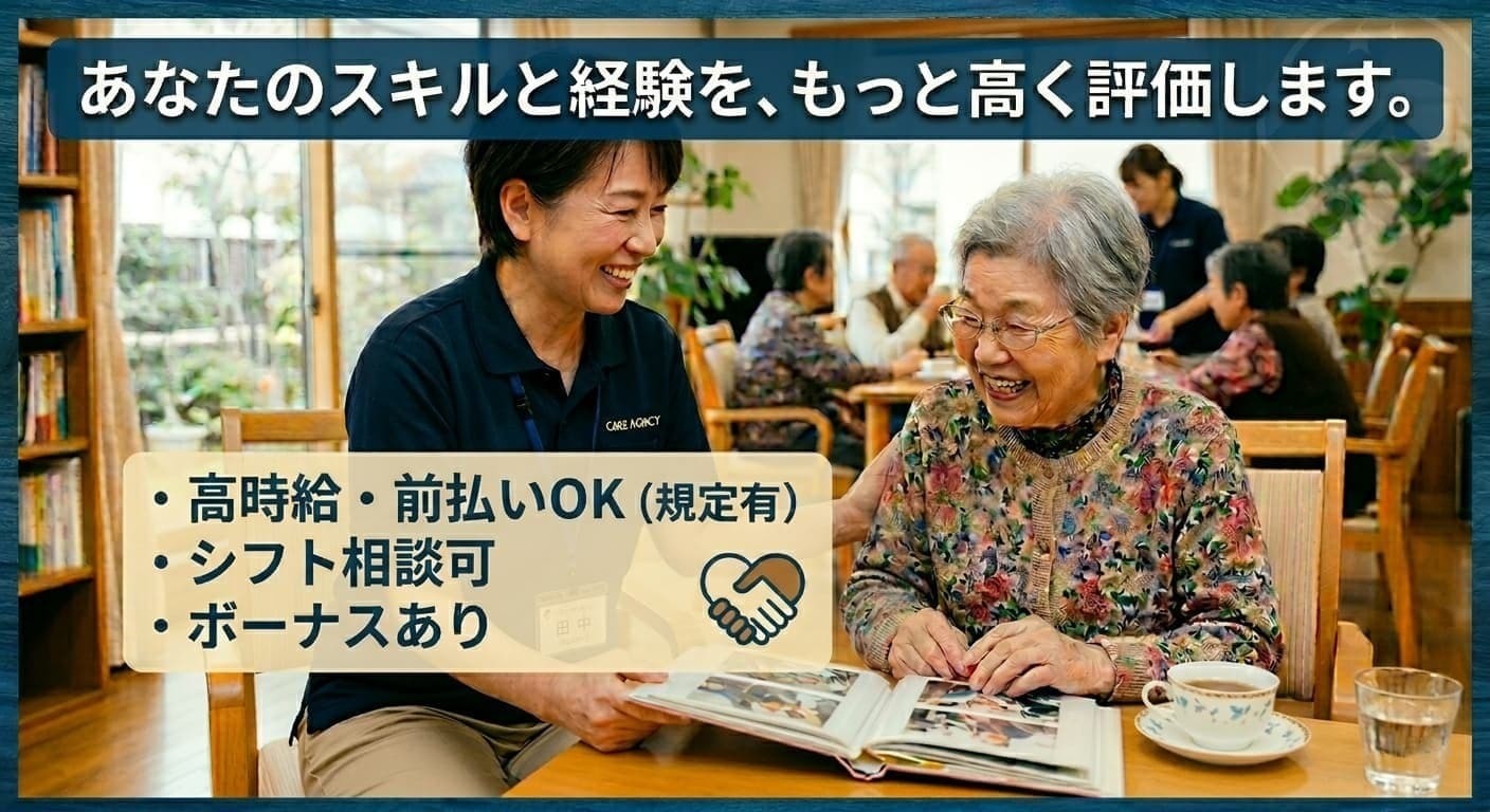  グループホームの夜勤専従求人【大阪市城東区・JR野江駅】前払いOK の求人写真